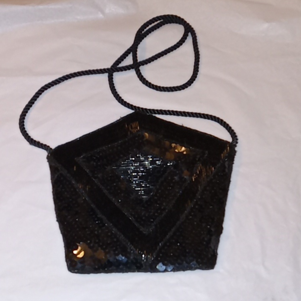 Genie black sequin mini bag